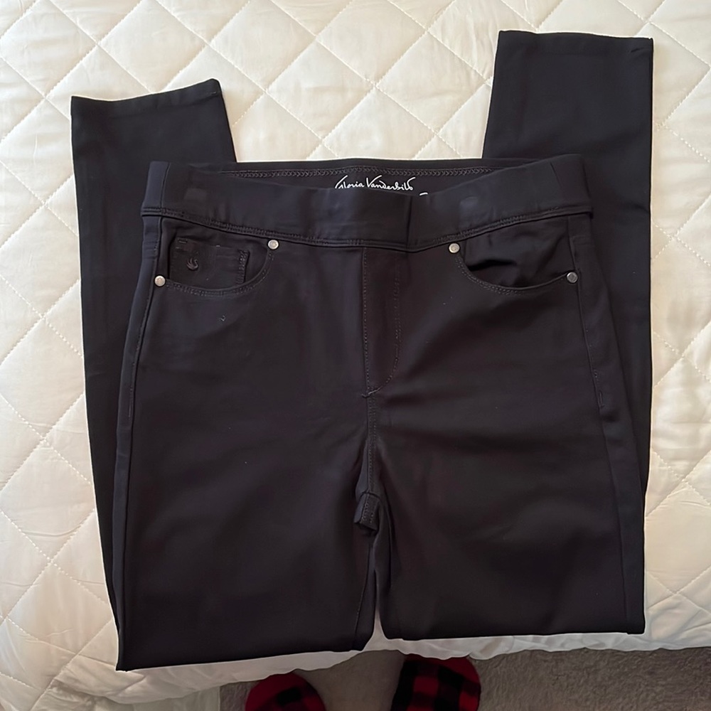 Black stretch pants
